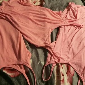 3 pink camisoles
